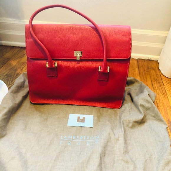 Lambertson Truex Handbags - Lambertson Truex Red Boxcar Tote